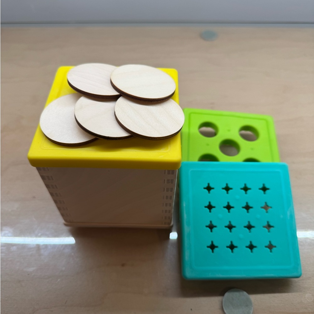 Love every Stacking Shape Sorter Cube - Yellow, Green, Teal